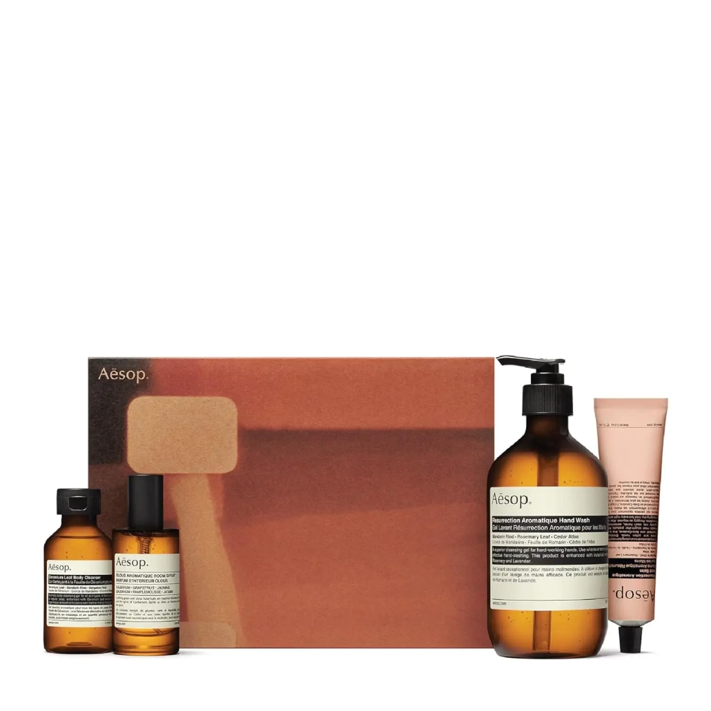 BonVie Magazine Holiday Gift Guide | Aesop Essentials Gift Set