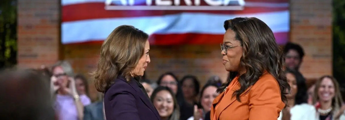 Kamala Harris and Oprah Winfrey Sit Down for Unite for America event