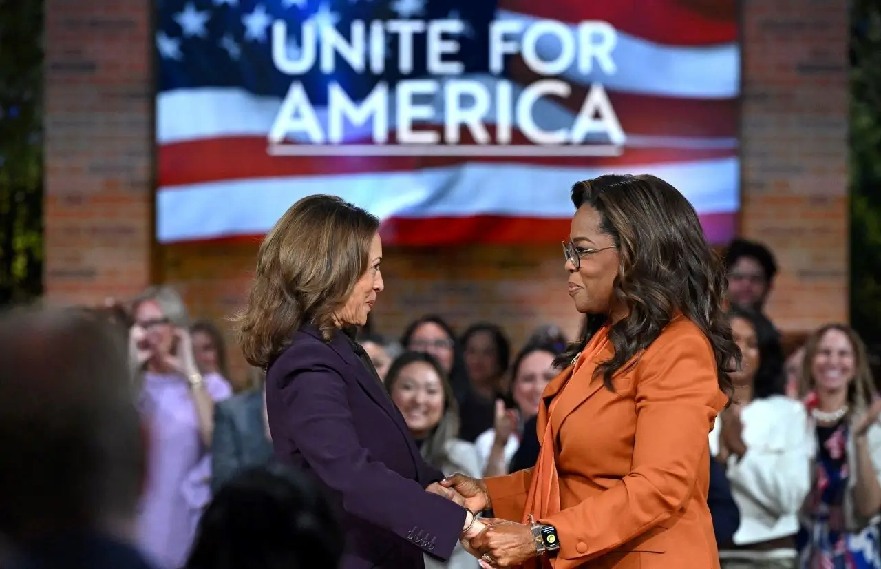 Kamala Harris and Oprah Winfrey Sit Down for Unite for America event