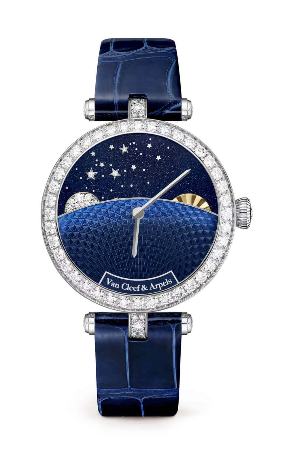 Van Cleef & Arpels Lady Jour Nuit watch with alligator strap | Bon Vie magazine